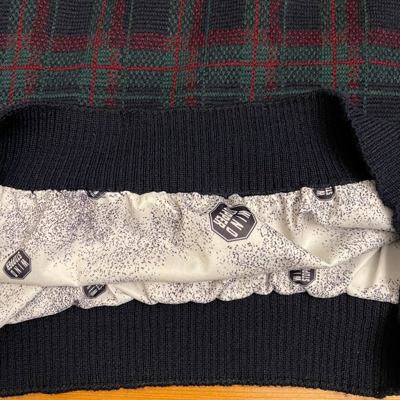 Proquip Golf Windstopper Wool Blend Tartan Plaid Sweater Men L Senior Tour - Picture 7 of 10